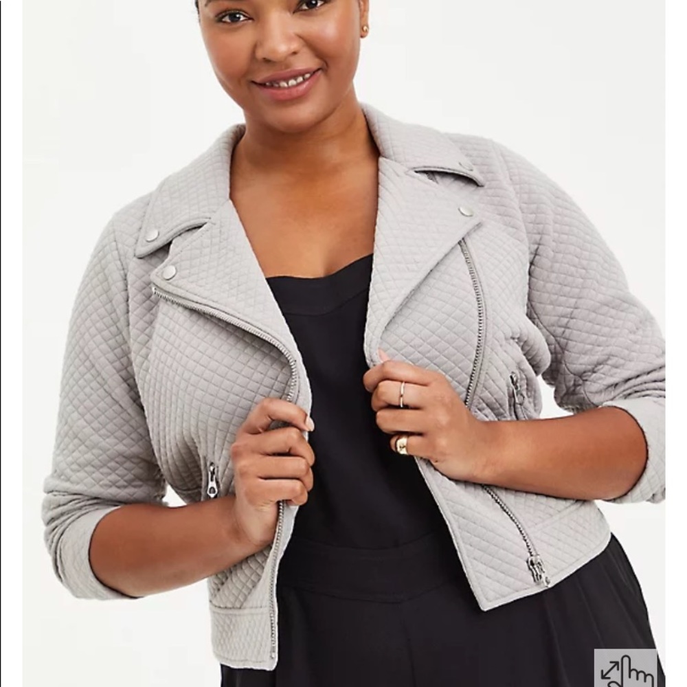 🆕Torrid PEBBLE QUILTED KNIT MOTO JACKET